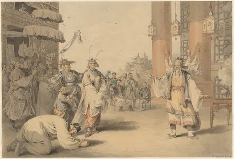 William Alexander, A Scene in an Historical Play Exhibited on the Chinese Stage
