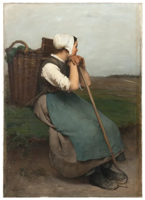 Hugo Salmson, French Peasant Girl. Souvenir de Picardie