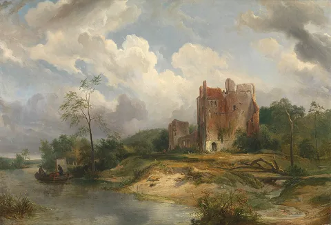 Wijnand Nuijen, River Landscape with Ruin