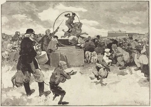 Daniel Vierge, Les Chiens savants