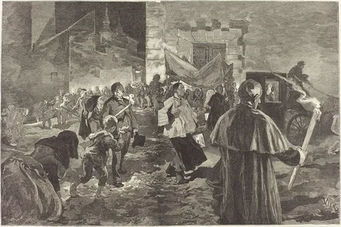 Daniel Vierge, Espagne.  La Viatique