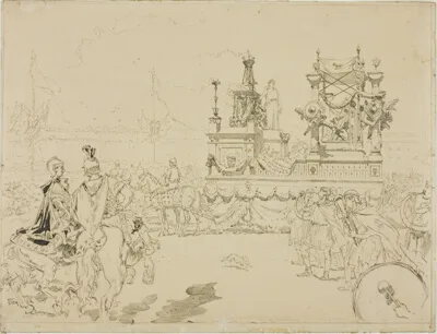 Daniel Vierge, Scene from the Fêtes de Rennes