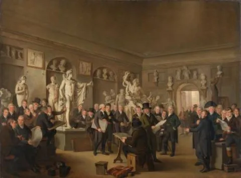 Adriaan de Lelie, The Sculpture Gallery of the Felix Meritis Society