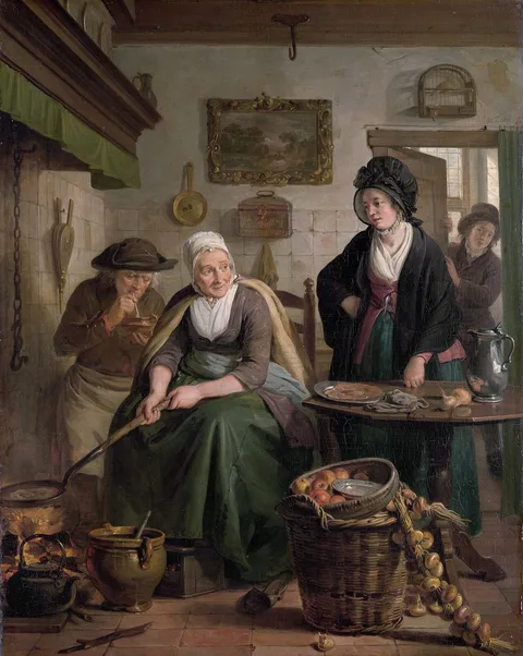 Adriaan de Lelie, Woman Baking Pancakes