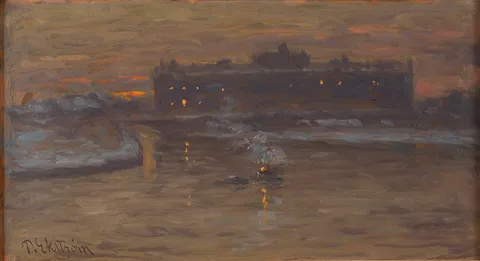 Per Ekström, Winter Night by the Stockholm Ström