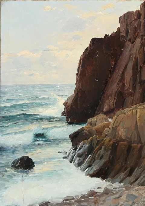 Georg Achen, A view of a coast.