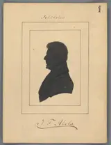 Elisabeth Alida Haanen, Silhouetportret van Jacobus Theodorus Abels