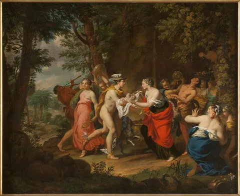 Carl Marcus Tuscher, Mercury Confiding the Child Bacchus to the Nymphs on Nysa