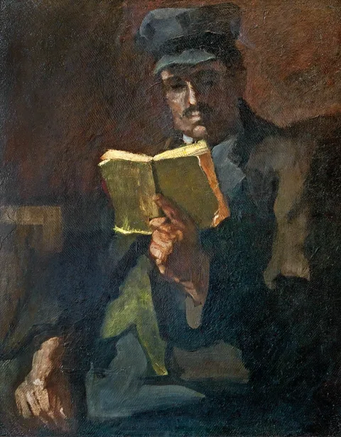 István Farkas, Reading man