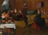 Hieronymous Francken I, A Banquet Scene, an Allegory on Love and Lust