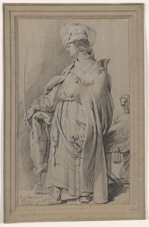 Karel van Mander III, Standing Man in Oriental Costume