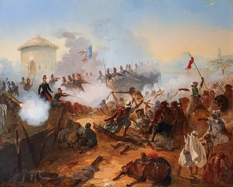 Jean-Adolphe Beaucé, Jean-Adolphe Beaucé - Défense héroïque du capitaine Lelièvre à Mazagran