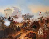 Jean-Adolphe Beaucé, Jean-Adolphe Beaucé - Défense héroïque du capitaine Lelièvre à Mazagran