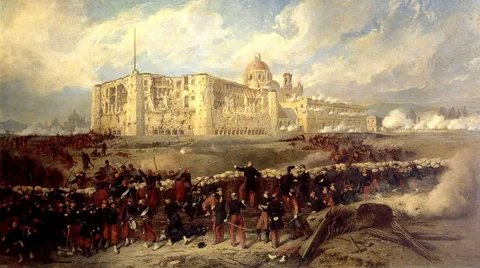 Jean-Adolphe Beaucé, General Bazaine Attacks Fort San Xavier During the Siege of Puebla