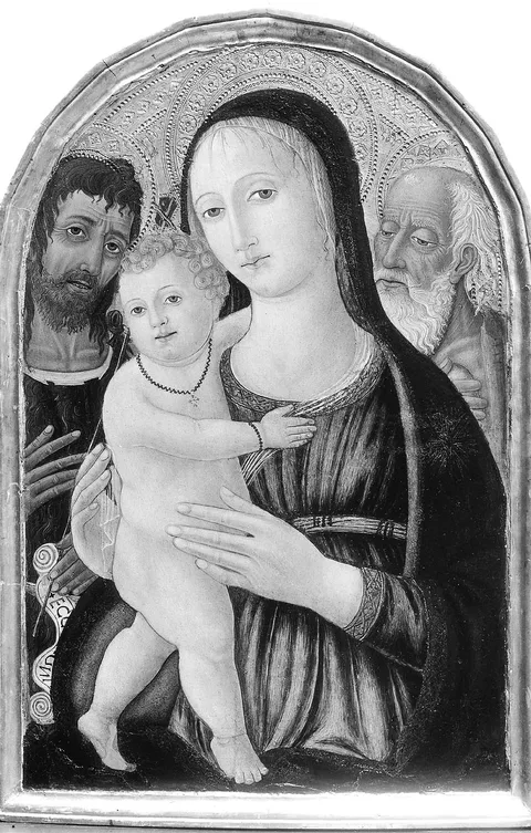 Guidoccio Cozzarelli, Virgin and Child with Saints Jerome and John the Baptist