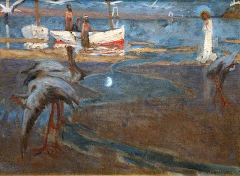 Frederick Cayley Robinson, 'And straightway they forsook their nets and followed Him'
