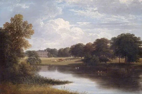 Thomas Christopher Hofland, A View of Whiteknights across the Lake