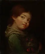 Anna-Geneviève Greuze, Little girl with Bolognese dog