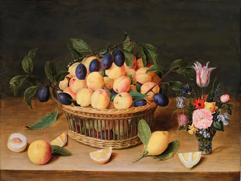 Jacob van Hulsdonck, Still Life with Fruit and Flowers