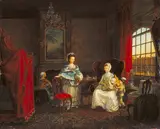 Maria Margaretha la Fargue, Interior of a House on the Dunne Bierkade, The Hague