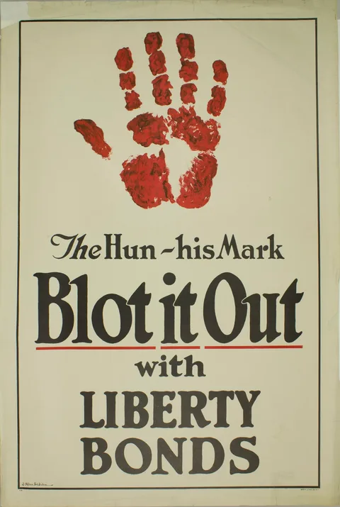 J. Allen St. John, The Hun - His Mark - Blot it out with Liberty Bonds