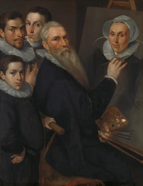 Jacob Willemsz Delff, Self Portrait of the Painter with his Family