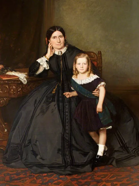 Felix Moscheles, Eliza Crawshay, née Harris, with Her Son