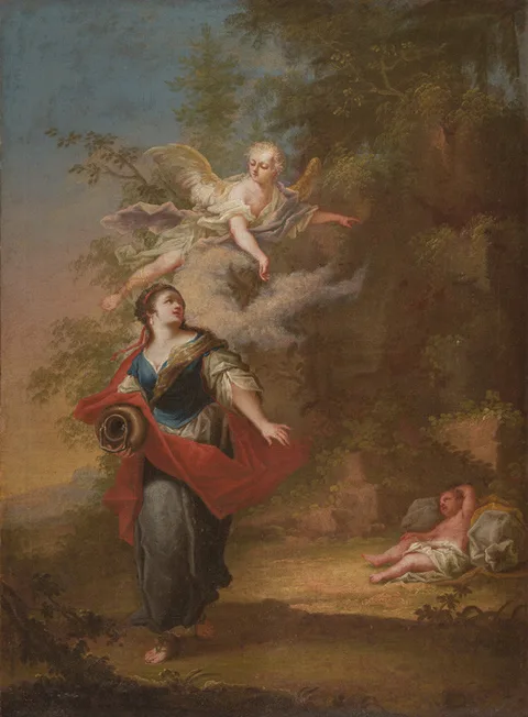 Ignác Raab, Hagar and Ishmael with the Angel in the Wilderness