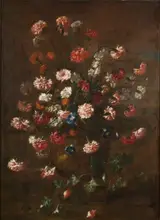 Carel de Vogelaer, Carnations in an Urn
