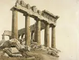 Giovanni Battista Lusieri, The South-east Corner of the Parthenon, Athens