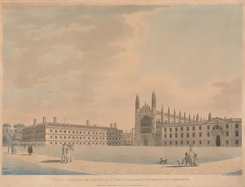 Thomas Malton, Kings College, the Chapel and Clare Hall in the University of Cambridge