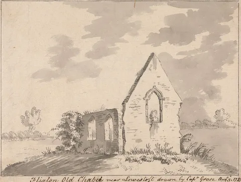 Francis Grose, Folio of Views in Norfolk and Suffolk Flixton Old Chapel, near Lowestoft, Suffolk