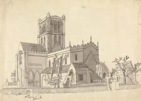 Francis Grose, Pershore Abbey, Worcestershire