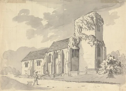 Francis Grose, South Mimms Church, Hertfordshire