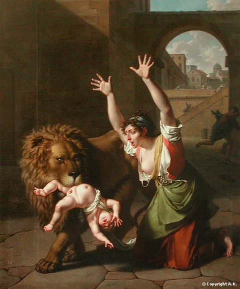 Nicolas-André Monsiau, Le Lion de Florence