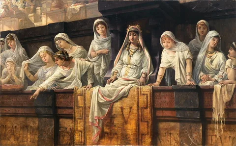 Louis Hector Leroux, Vestal virgins at the Roman Colosseum
