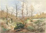 Auguste Allongé, Autumn Landscape in the Forest of Fontainebleau