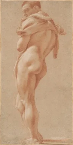 Pietro Faccini, Standing Male Nude Seen from Behind