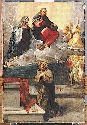 Pietro Faccini, Christ and the Virgin Appearing to St. Francis of Assisi