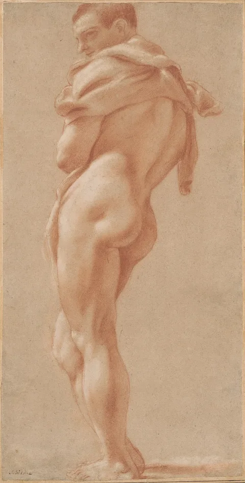 Pietro Faccini, Standing Male Nude Seen from Behind