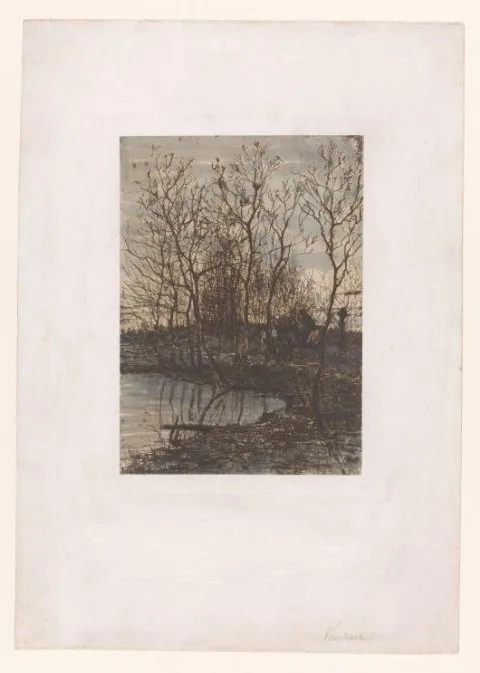 Théodore Verstraete, Landscape at Night