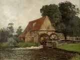 Julius van de Sande Bakhuyzen, Watermill in Lage, Germany