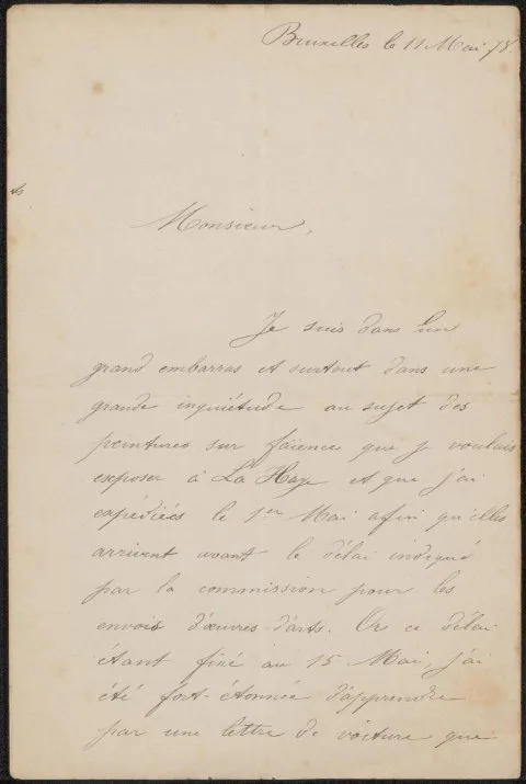 Georgette Meunier, Brief aan Philip Zilcken