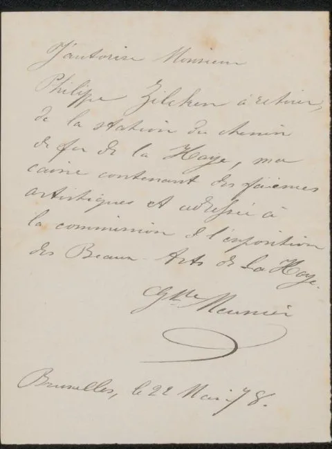 Georgette Meunier, Brief aan anoniem
