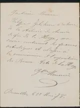 Georgette Meunier, Brief aan anoniem
