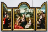 Master of the Holy Blood, Madonna with the Saints Catherine and Barbara
