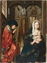 Master of the Holy Blood, Saint Luke painting the Virgin