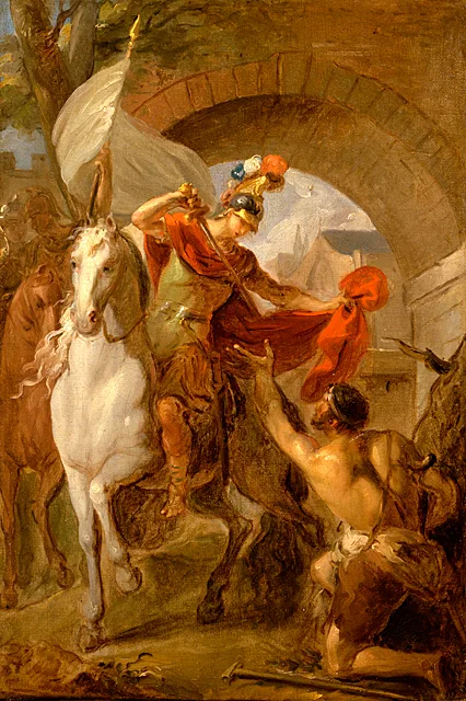 Louis Galloche, Saint Martin Sharing his Coat with a Beggar