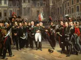 Antoine Alphonse Montfort, Napoleon bids farewell to his Guard at Fontainebleau on 20 April 1814