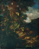 Johann Adalbert Angermayer, Forest landscape with reptiles and insects (2)